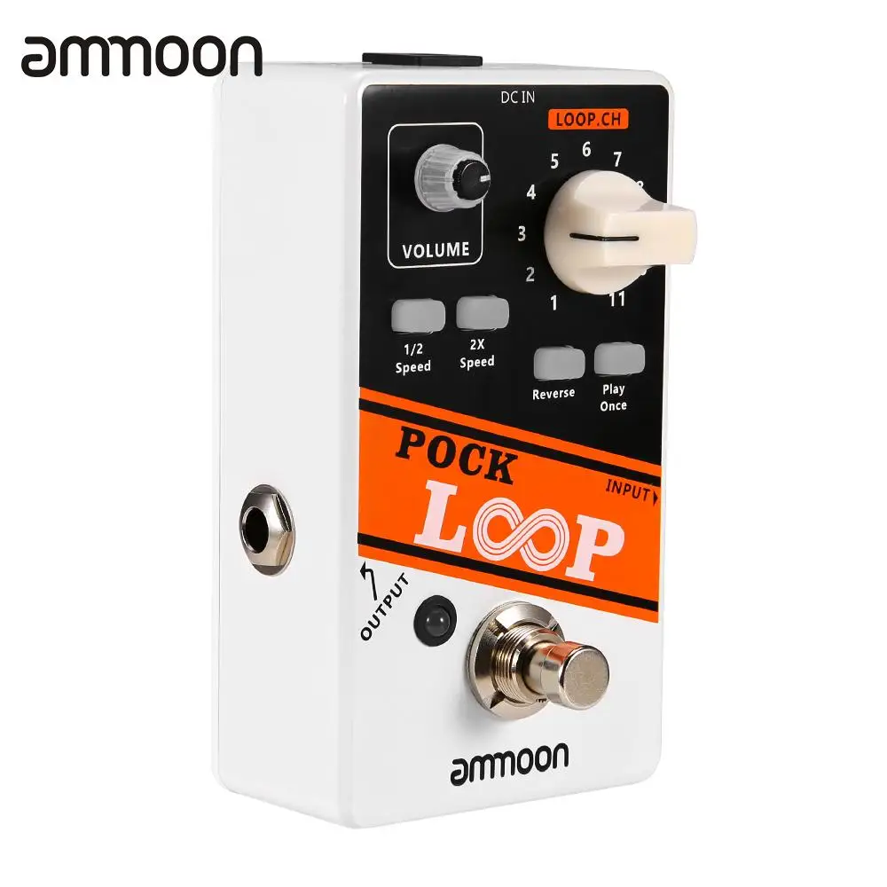 Ammoon POCK LOOP Looper педаль для гитарных эффектов 11 контур макс. 1/2 мин Время записи