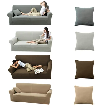 

Stretch Jacquard Sofa Cover Slipcovers Waterproof Couch Cushion Cover Pillow Case for Single Loveseat 3 Seater 4 Seater 1PC