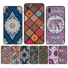 

Retro Mandala Flower Phone Case Case For Oppo Reno Realme C3 6Pro Cover For vivo Y91C Y17 Y19