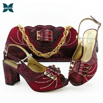 

Shoe and Bag Set New 2019 Italian design Women Shoes and Bag Set African Wedding Sandals Italian Shoes with Matching Bags Set