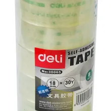 Продукт Deli 30065 канцелярская лента/1,8 см* 30Y прозрачная лента/маленький блок клей Цена по прейскуранту завода