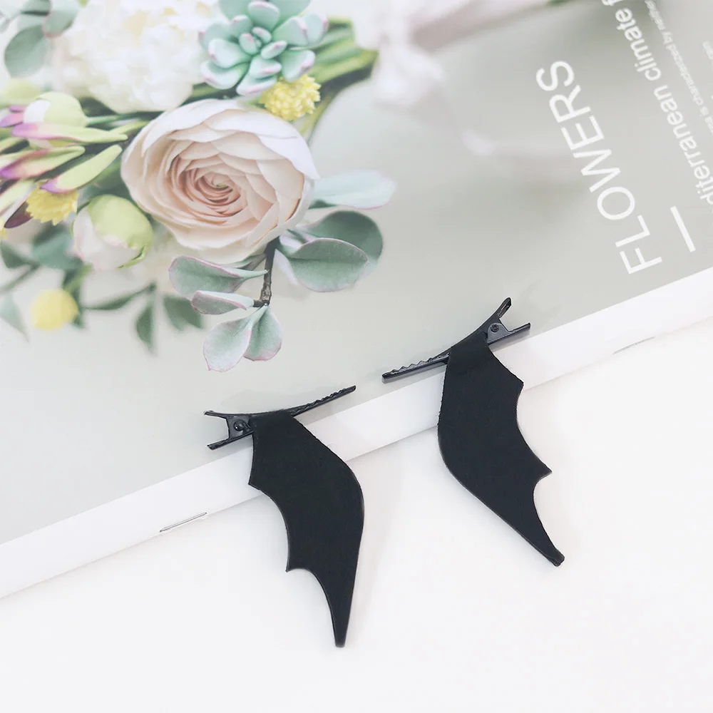1Pair Devil Hairgrips Bat Hair Clips Wings Bat Hairpins Dress-up Costume Halloween Cosplay Party Hair Accessories hair clips,hair accessories