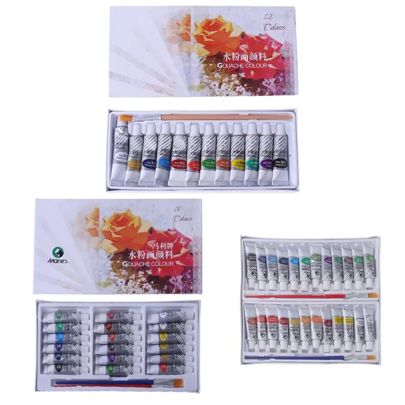 

12/18/24 Color Set of Art Watercolor Paint 5ml Tubes Rich Vivid Colors for Artists Students