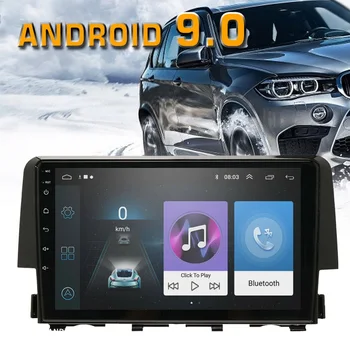 

pcmos 9'' Android 9.0 WIFI Car Stereo Radio GPS Head Unit For Honda Civic 2016-2018 Car Electronics Radio New Sticker Parts
