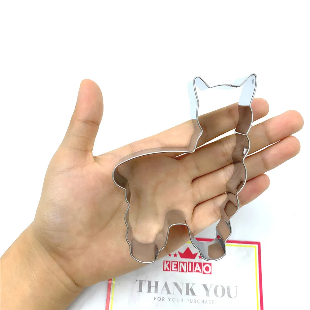 KENIAO Cute Llama Cookie Cutter for Kids 7.2 x 10.6 CM Zoo Animal Biscuit Fondant Bread Pastry Stainless Steel DIY Baking Mold