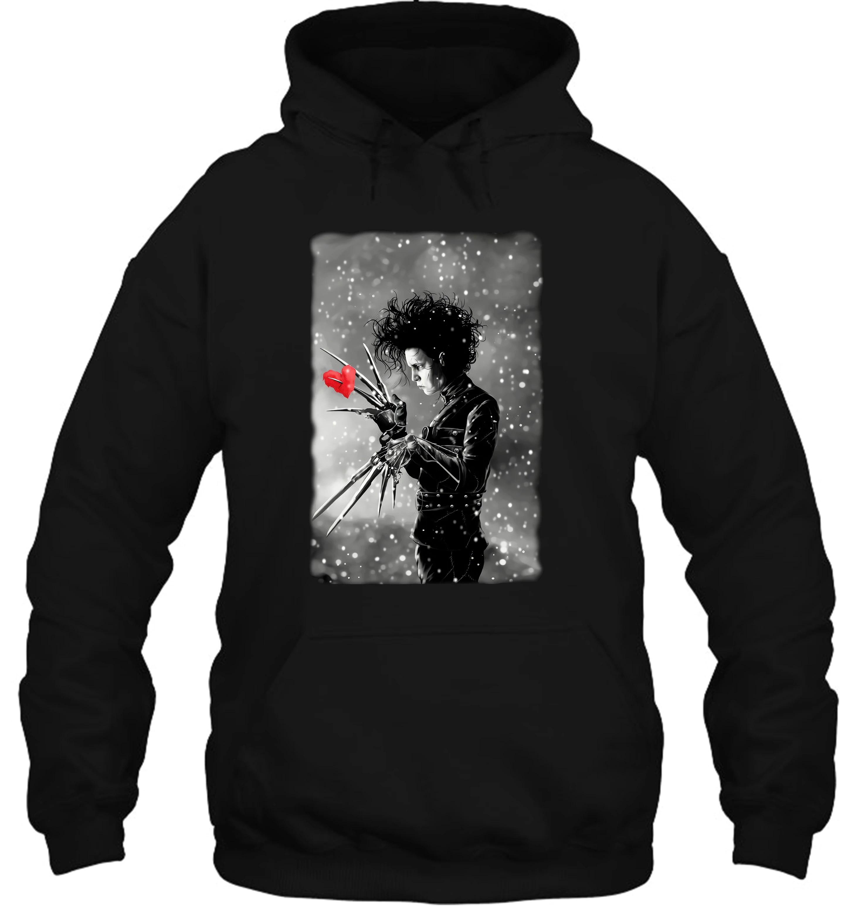 Мужская толстовка с капюшоном бумажные сердца Эдварда сissorhands женская уличная одежда