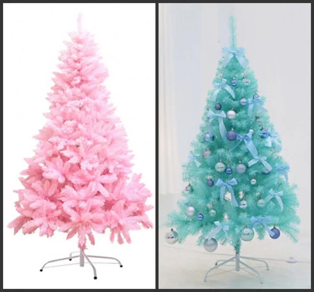 1 150センチメートルピンクブルークリスマスツリー装飾ツリー植物新年クリスマスギフトホームオフィスモールホテルガーデンキャビネットdecorationsn Aliexpress Home Garden