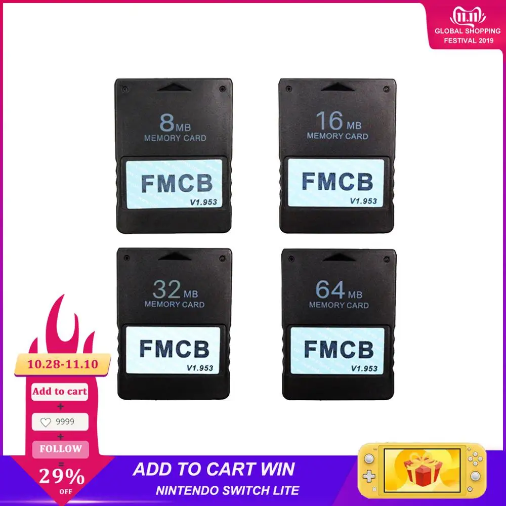 

FMCB Free McBoot Card For Sony PS2 For Playstation2 8MB/16MB/32MB/64MB Memory Card v1.953 OPL MC Boot