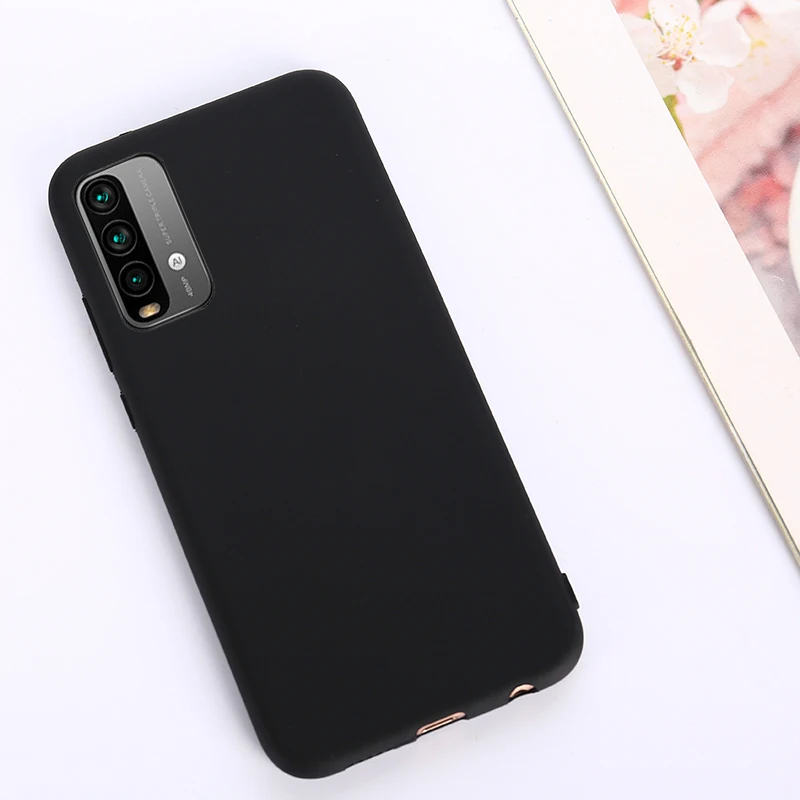 Fashion Matte Liquid Silicone Matte Case for Redmi 9T xiaomi leather case handle