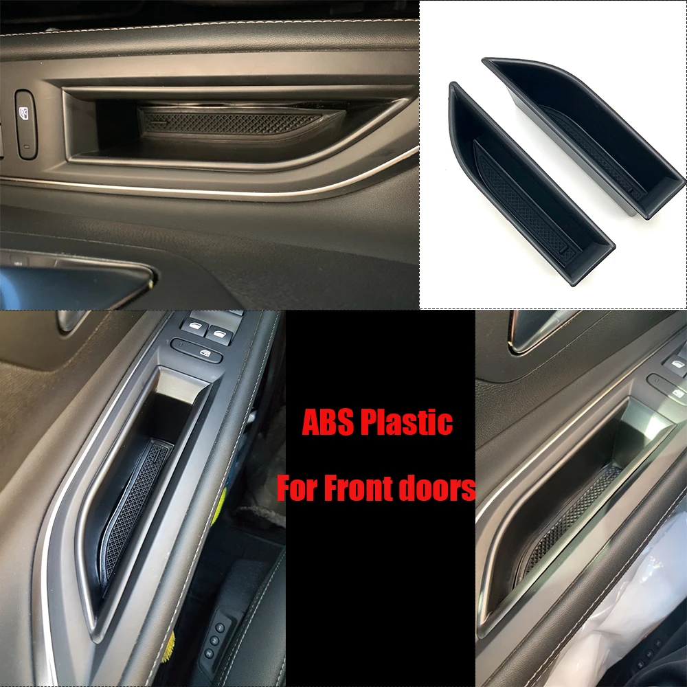 Accessories For Peugeot 3008 3008GT 2016 2017 2018 Car Front Inside Car  Door Storage Pallet Armrest Container Box Cover Kit Trim