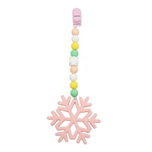 

Baby Silicone Christmas Tree Snowflakes Teethers Newborns Molar Soothing Teething Toy Silicone Chewing Teether Gift