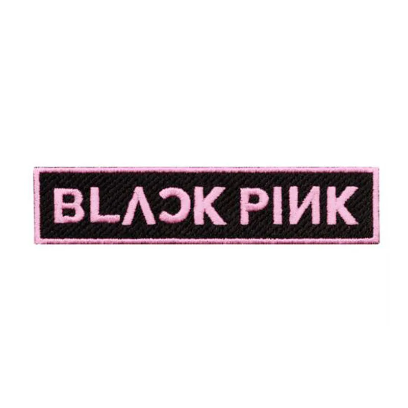 K Pop черный розовый корейский логотип музыкальной группы вышитый Железный На