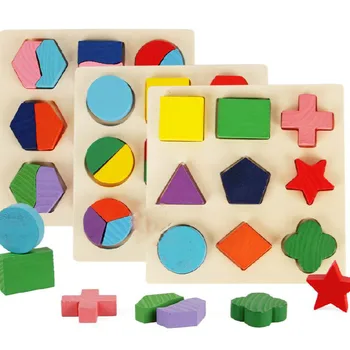 

Children's toys wooden geometric shapes classification math puzzle kindergarten puzzle games toddlers educational toys gifts