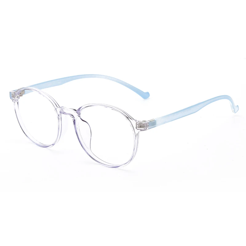 Подростковый синий свет блокирующие очки круглые TR90 близорукие оправы по рецепту линзы очки UV400 защита - Цвет оправы: blue