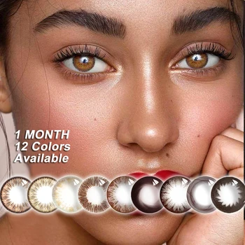 

Hazel Style 12 Color Beauty Pupil Contact Lenses Cosmetic Contact Lens Eye Color Degree option 2pcs/pair prescription