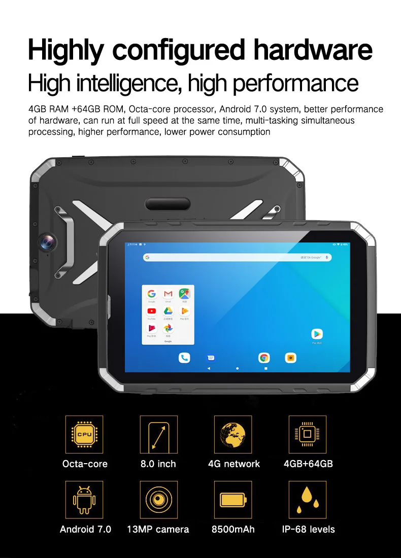 MTK6753 Qcta Core три защиты IP68 Три анти тонкий 8 &quotQ802 4G планшетный ПК 64G Android 7 0/Win10 BT4.0 2G/3G/4G