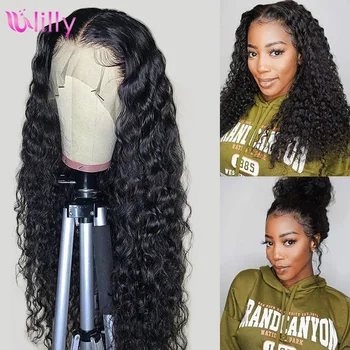 

Water Weave Human Hair Wig 13x4 Water Wave Front Wig Closure Lace Wig Remy 150% Brazilian 4x4 Water Wave Closure Wig 8-30 Inch