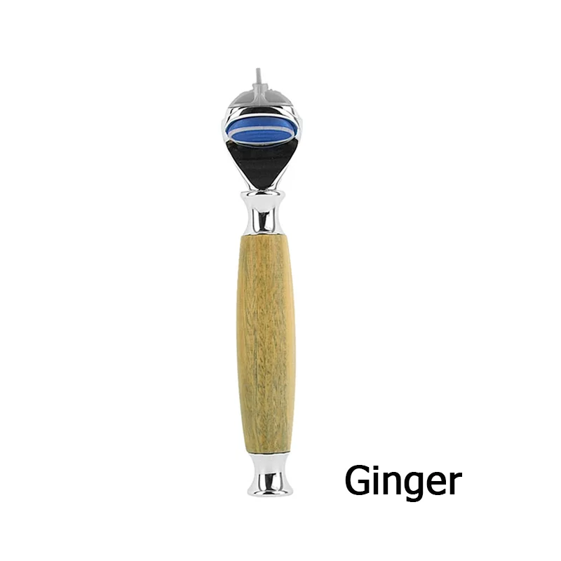 Ginger Ручные ручки для бритвы для мужчин, деревянный держатель для бритвы для станка Fusion для безопасного бритья, кассеты для бритья бороды(без головки - Цвет: Ginger