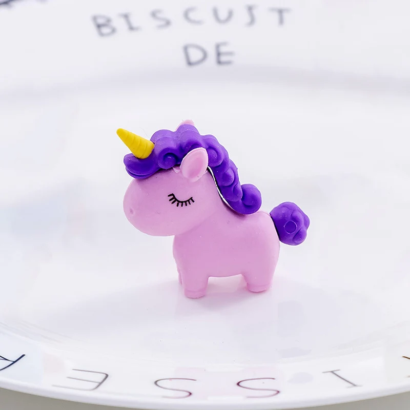 2 1 шт. Kawaii толстый Единорог резиновый ластик милый карандаш ластик мультфильм мини ластик для детей девочек школьные канцелярские принадлежности для коррекции - Цвет: 2