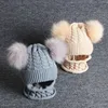 Newborn Baby Hat Scarf Set Pompom Cartoon Infant Baby Girl Boy Winter Hat For Kids Warm Knitted Children Boys Girls Beanie Cap 2