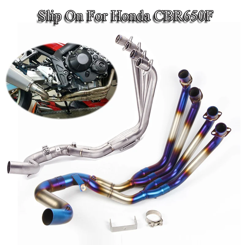 

Motorcycle Slip-On Front Header Pipe Exhaust Connect Front Link Pipe 50.8MM Stainless Steel Tube For Honda CBR650F 2014-2018