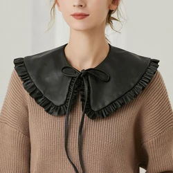 Women Doll Fake Collar Shawl Girls Ruffles Half Shirt Shawl Wrap Lapel Detachable Collars False Collar Clothes Accessories