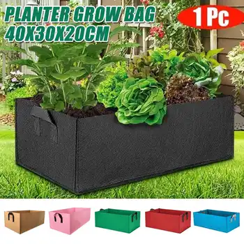 

Breathable Felt Fabric Planter Pot Environmentally Bags 4 Sizes New Fabric Raised Garden Bed Planting Container Grow Bags