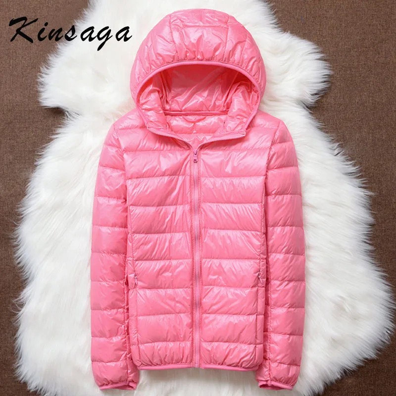 Winter Plus Size 4XL New Ultra Light Duck Down Jackets Women Hooded Coat Long Sleeve Warm Slim Jacket Puffer | Женская одежда