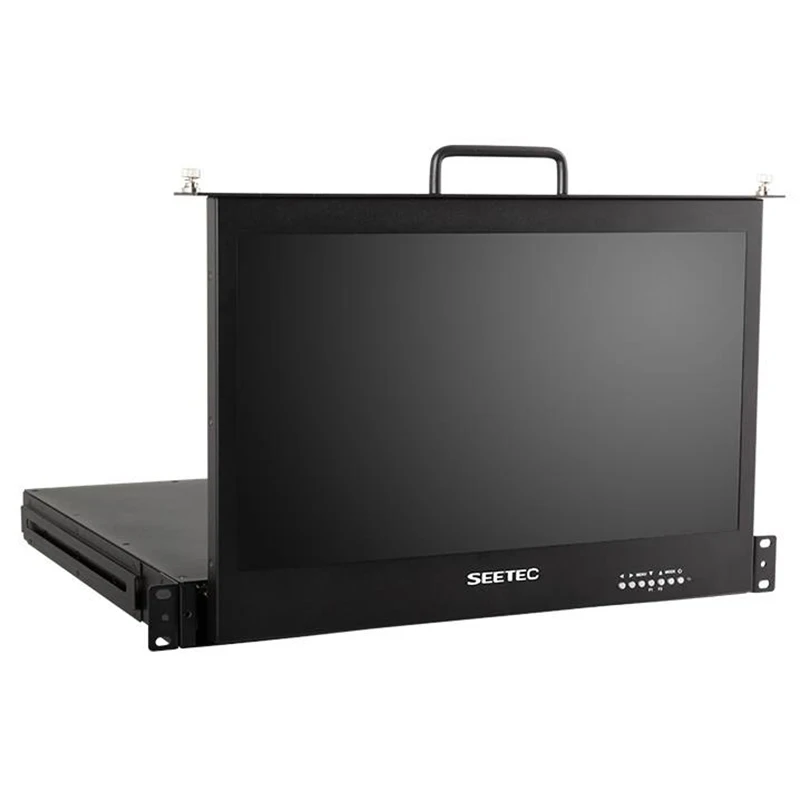 Portable Monitor 17.3 Inch 1RU Pull Out Rack Mount Monitor Full HD 1920x1080 SC173-HSD-56 for Broadcast Director
