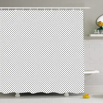 

Shower Curtain Set with Hooks 72x72 Dot Pattern Graphic Paper Dotted Design Texture Abstract White Concept Textures Decoration