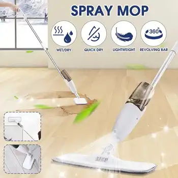 

1.2m Water Spraying Sweeper Half The Carbon Fiber Brush To Wipe Dust 360 Rotating Shaft 350ml Wax Mop Tank Vacuum Cleaners