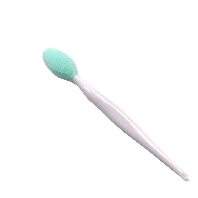 Face Silicone Brush Exfoliating Nose Clean Blackhead Removal Brush Tool Removal Facial Cleansing Massager Brush Beauty Makeup Light Green