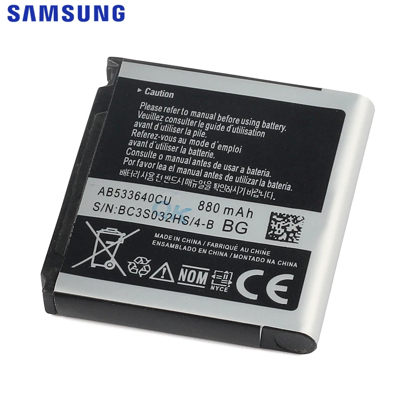 Оригинальный AB533640CK батарея для Samsung C3110 G400 G500 F469 F268 G600 G608 J638 F330 F338 Замена телефона