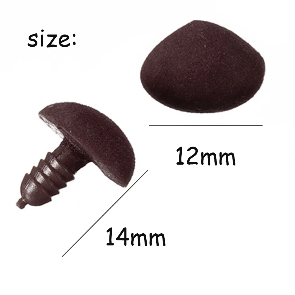 10/100PCS Plastic Triangle Noses Velvet Nose Doll Craft Button Bear Plush Toys Animal DIY Making Dolls Safety Nose Accessorie 3