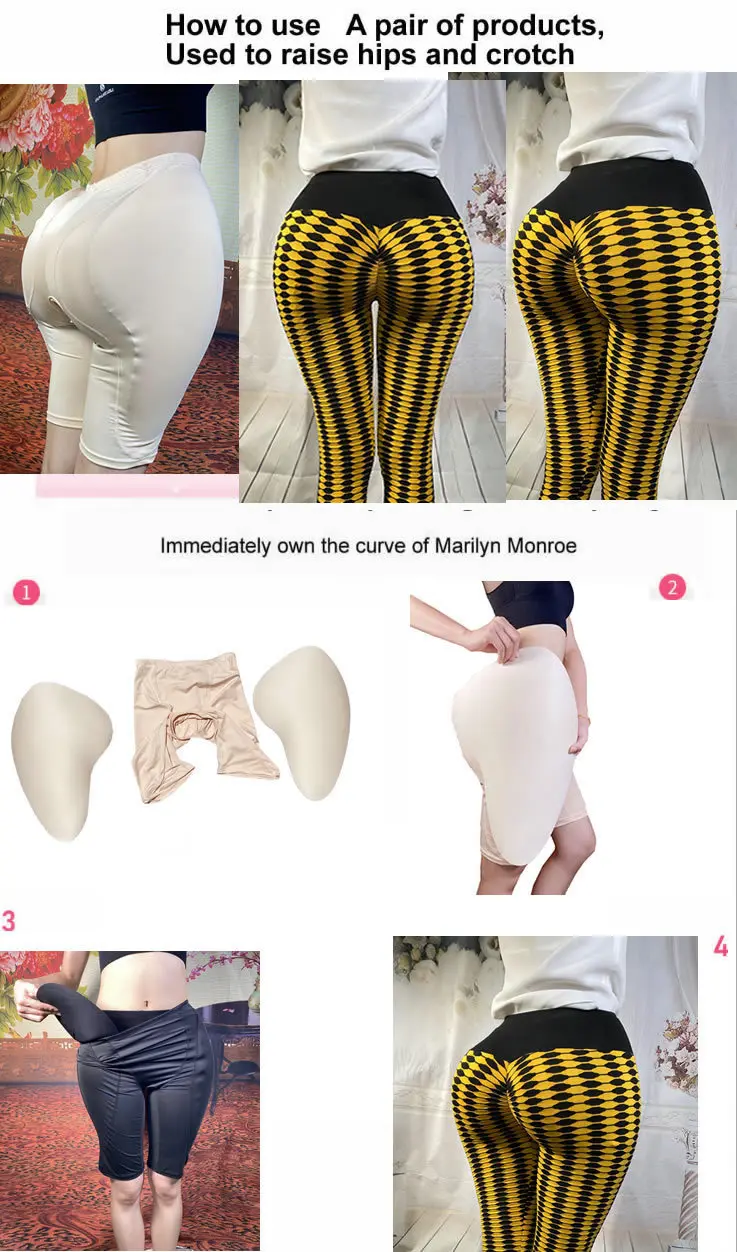 2PS Sponge Padded Women Butt Hip Up Padded Enhancer Crossdresser Booty  Lifter Butt Inserts Underwear Cut Open In The Crotch - AliExpress