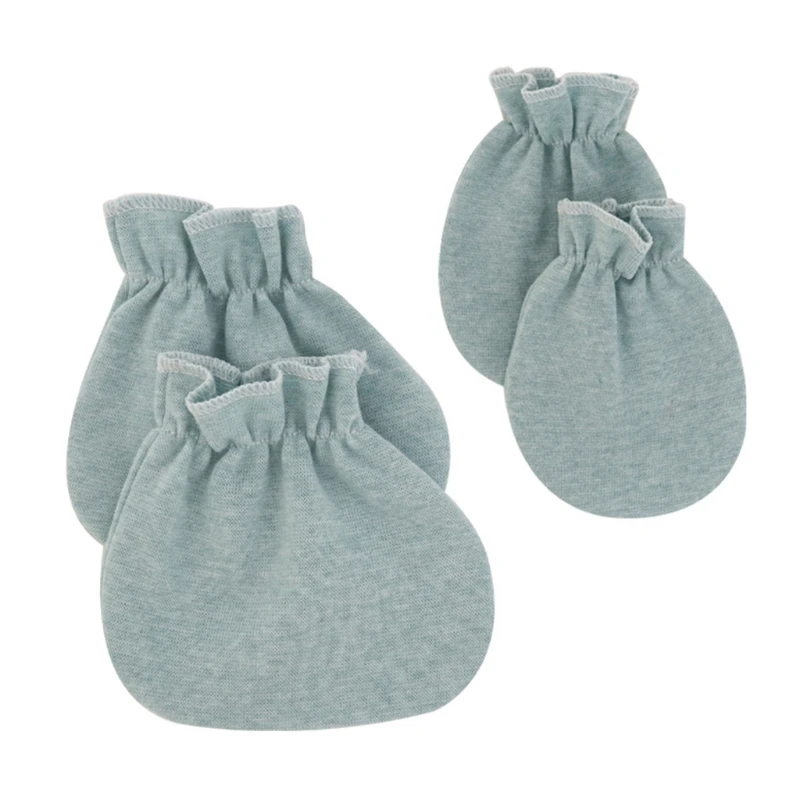 Baby Soft Cotton Gloves Foot Covers Set Anti Scratching Mittens Socks Face Protection Gloves Sox Kit for Newborn Infants 3