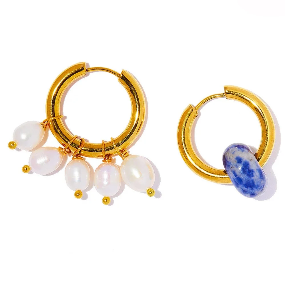 Серьги подвески в стиле барокко с пресноводным жемчугом женские золотые серьги