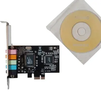 

32-bit PCI-e Express x1 Bus Interface PCI-E 5.1 Channels CMI8738 Chipset Audio Digital Audio Sound Card