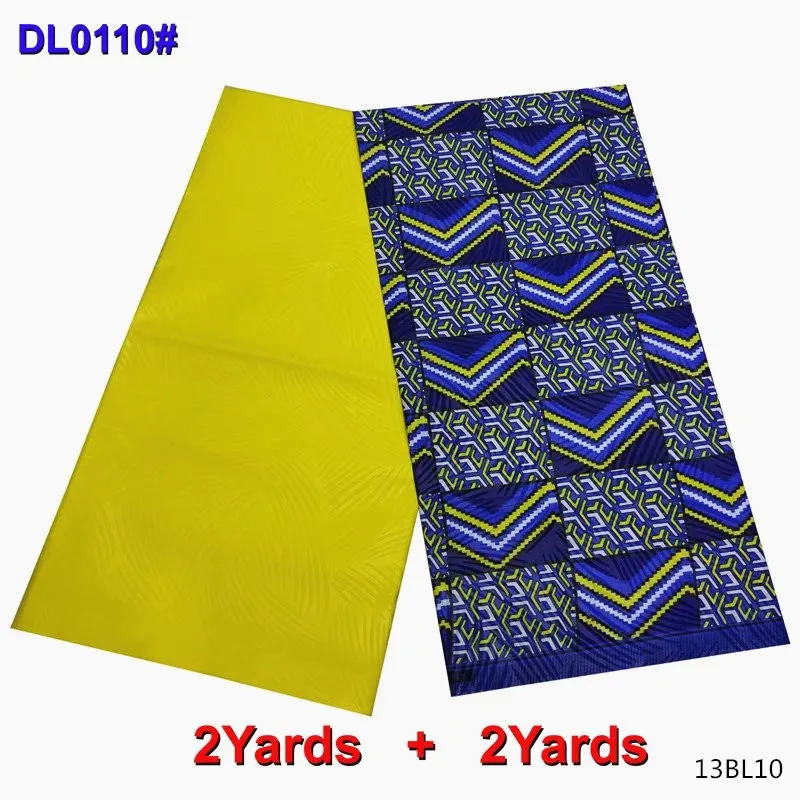 LIULANZHI африканская восковая ткань модная Смешанная цветная комбинированная африканская восковая полиэфирная ткань для платья 4 ярда 13BL01-13BL25 - Цвет: 13BL10