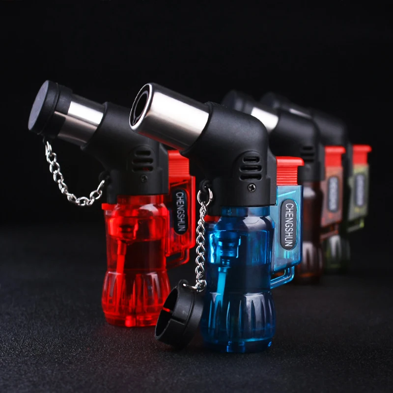 

Mini Butane Jet Torch Cigarette Windproof Lighter Random Color Plastic Fire Ignition Burner NO GAS