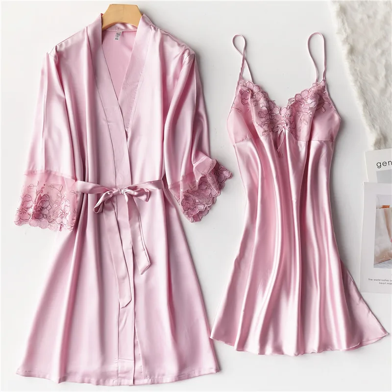 pink satin nightdress