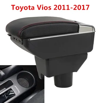 

For Toyota Yaris armrest box central Store content Storage Vios armrest box with cup holder ashtray USB interface