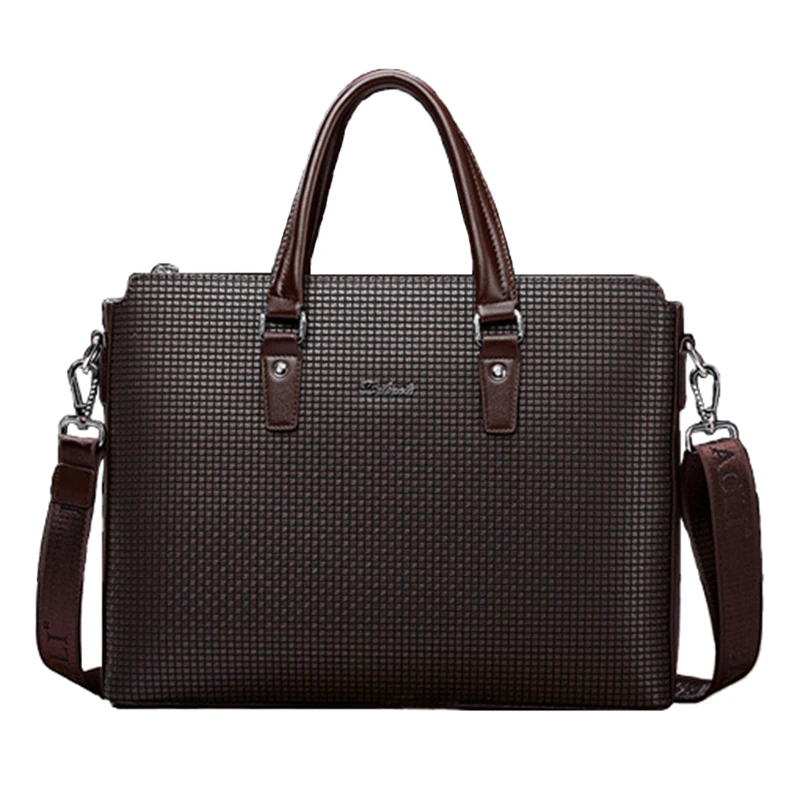 Деловой портфель для ноутбука, кожаная мужская сумка на плечо, Ретро стиль, мужской повседневный портфель, сумка для ноутбука, кожаная сумка-мессенджер для мужчин