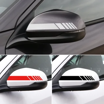 

2pcs Car Rearview Mirror Side Decal Stripe stickers for Dacia Duster Logan Sandero Stepway Lodgy Dokker Chain Ring car styling