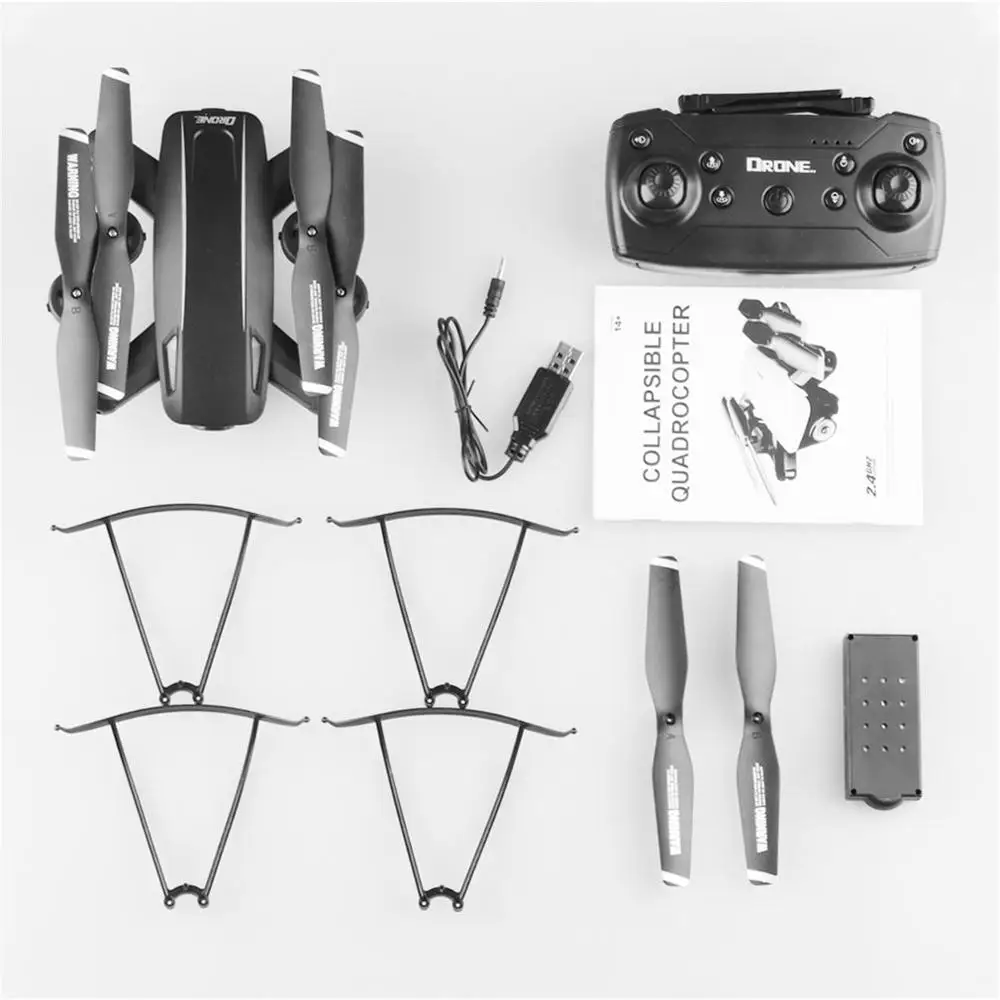 CB Black 4K 1B LU6 складной Радиоуправляемый Дрон с 1080P HD двойной камерой оптического потока Smart Follow FPV RC вертолет самолет игрушка дистанционного управления - Цвет: CB Black 4K 1B