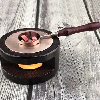 

Hot Sell Useful Fashion Vintage Retro Seal Stamp 1 Pcs Wax Stick Melting Pot Holder Round Sealing Wax Stove Uniform Efficiency