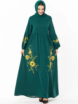 

Ramadan Muslim Dress Plus Size Muslim Women Workout Clothes Evening 9185 Big Women's Embroidery Arab Long Skirt No Headscarf