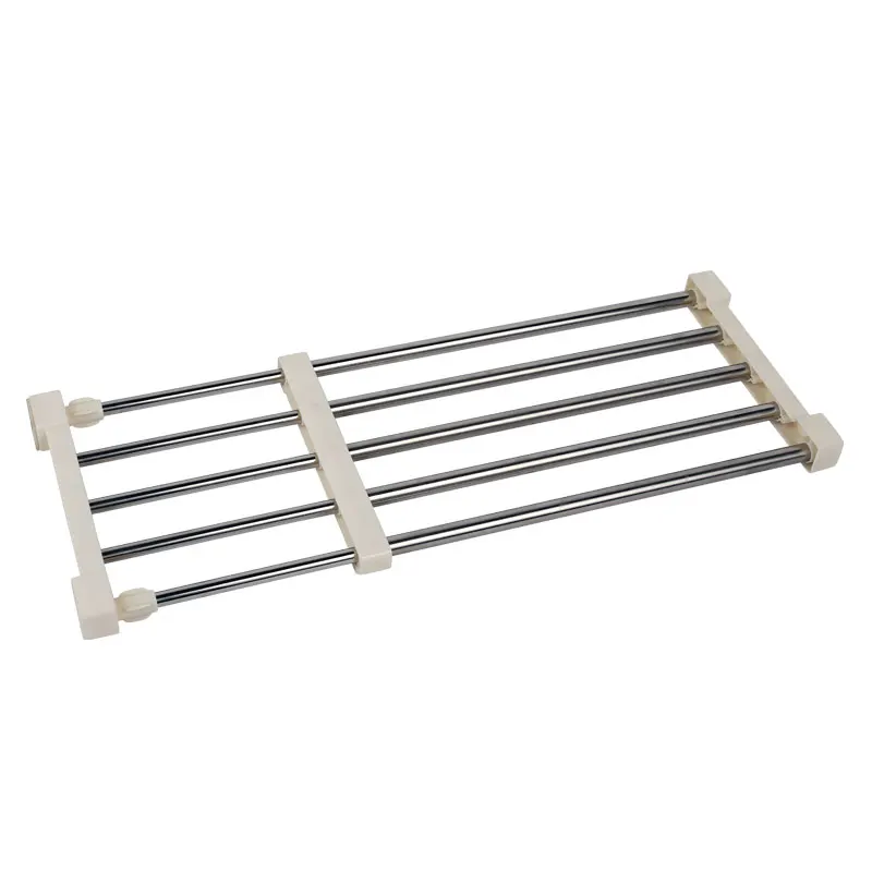 Stainless Steel Многоуровневый разделитель прочный держатель для хранения шкаф-органайзер для кухни Масштабируемые перегородки полки для гардероба или шкафа бесплатно гвоздь - Цвет: Stainless Steel