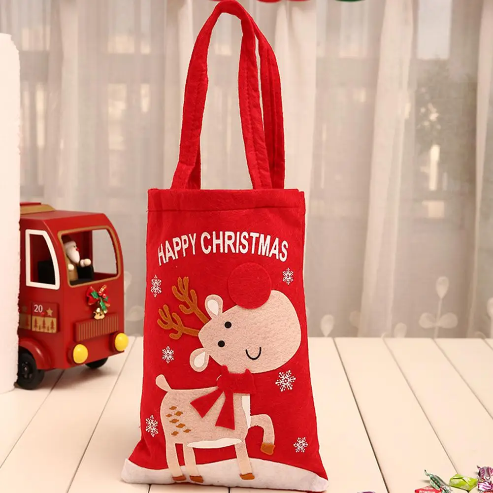 21*50 см мешочки для рождественских подарков стикер с рисунком из мультфильма конфетная ткань Сумочка детская вечеринка Сувениры Коробка рождественские украшения для дома год
