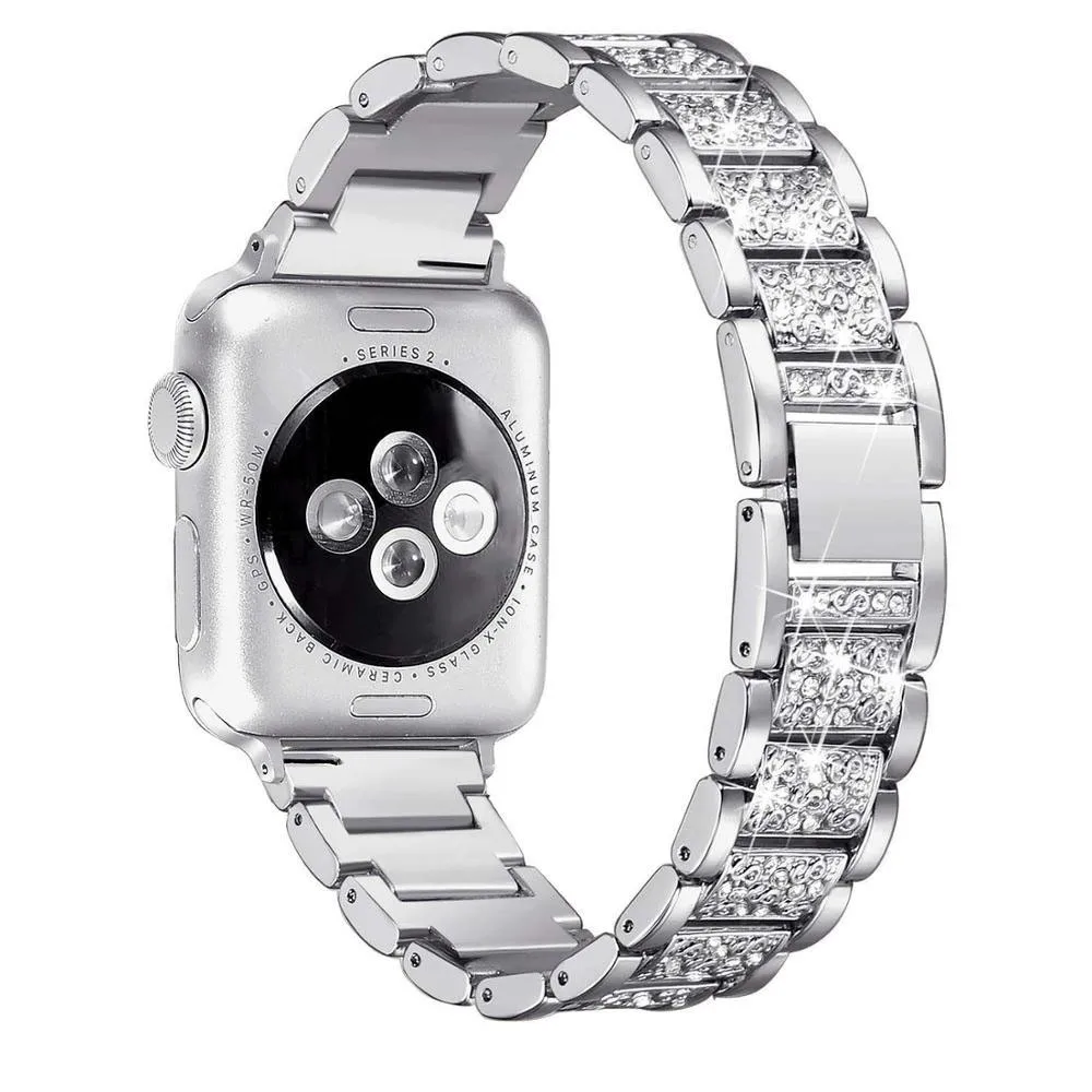 Ремешок из нержавеющей стали для Apple Watch 5, 4 ремешка, 42 мм, 38 мм, Iwatch 4, 3 ремешка, 44 мм, 40 мм, металлический ремешок для часов, браслет, Аксессуары для часов - Цвет ремешка: Silver